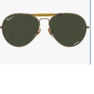 Ray-Ban Unisex Polarized Titanium Aviator Sunglasses